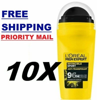 10x L'oreal Men Expert XXL Roll ON 96h INVINCIBLE SPORT Deodorant - Image 1 of 2