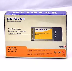 NetGear 54 Mbps Wireless PC Card (WG511VCNA) 2.4 GHz 802.11g WG511 Wifi Internet - Picture 1 of 2
