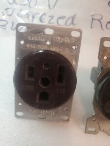 2 - Flush Mounting Receptacle  50 Amp 250 Volt Straight Blade  Industrial Grade 
