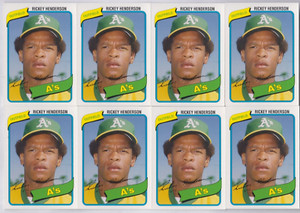 (8) Rickey Henderson 2006 TOPPS BASEBALL ROOKIE OF THE WEEK LOT #21 ATHLETICS