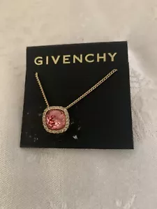 Givenchy Rose Gold-Tone Crystal Cushion Pendant Necklace - Picture 1 of 1