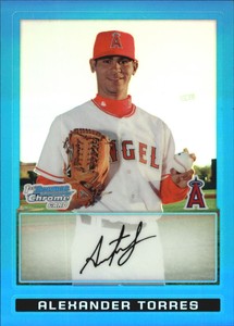 2009 Bowman Chrome Prospects Blue Refractors Card #BCP143 Alexander Torres