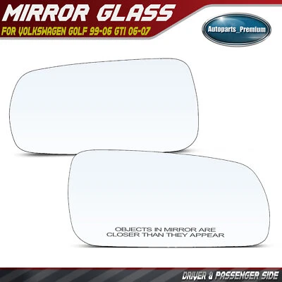 2x Espejo Delantero Cristal con Ajuste Manual para Volkswagen Golf 1999-2006 GTI 06-07 Foto 1 de 4