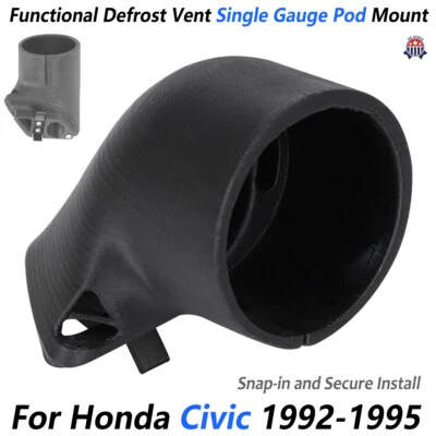 For 92-95 Honda CIVIC EK Gauge Pod Mount Holder Single Functional Window Vent - Image 1 of 4