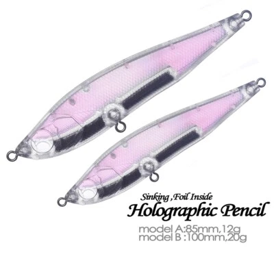 10PCS 8.5cm/10cm Sinking Silent Pencil Unpainted Bait Blank Fishing Lure model - Image 1 of 4