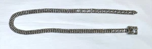 Vintage 1980er kleiner Strass Gürtel Retro Glitzer Halskette Accessoire 32" lang - Bild 1 von 4