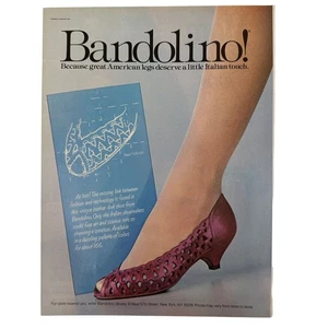 Bandolino Italian Shoes Vintage Magazine Print Ad 1983 - Picture 1 of 1