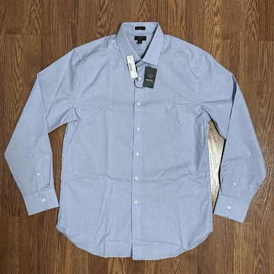 Camisa J Crew Ludlow Para Hombre Calce Ajustado Elastizada Con Botones 16/34 Azul Popelina Nueva Con Etiquetas Foto 1 de 4