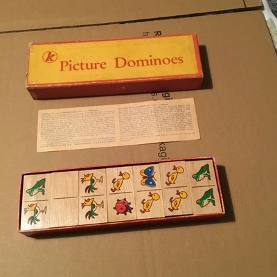Vintage Kellner Wooden Animal Picture Dominoes - Image 1 of 4