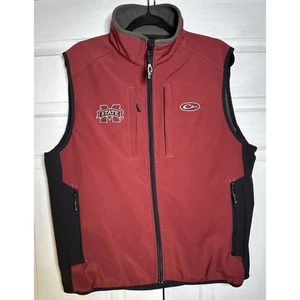 Drake Windproof Tech Vest FSU Mississippi State Bulldogs MSU Maroon Burgundy M - Picture 1 of 12