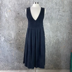 Vestito maglione donna vintage taglia M nero velluto a coste made in USA grunge witchy - Foto 1 di 11