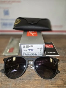Ray-Ban Damen Sonnenbrille RB4171 Erika mattschwarzes Gestell graue Gläser mit Farbverlauf 54 mm - Bild 1 von 1