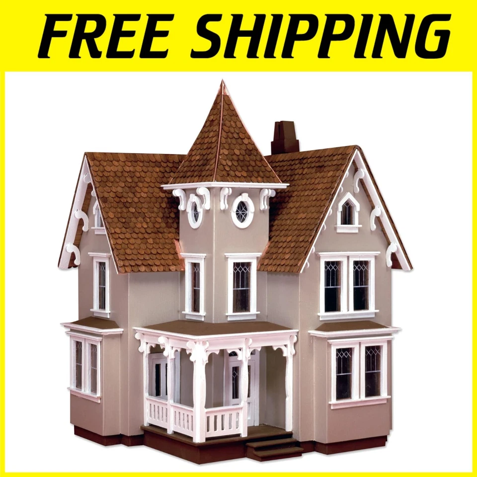 Миниатюрный викторианский кукольный домик в комплекте - Изображение 1 из 4