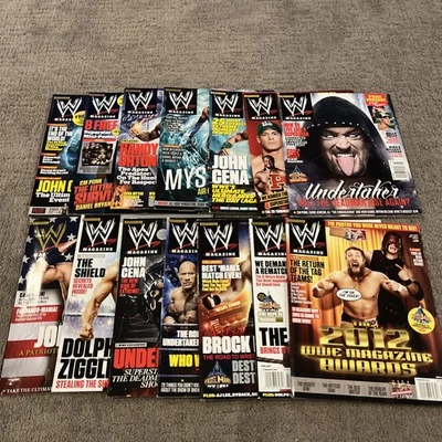WWE Wrestling Magazines Lot of 14 2012 &2013 Cent Undertaker Rock Ziggler Orton - Image 1 of 4