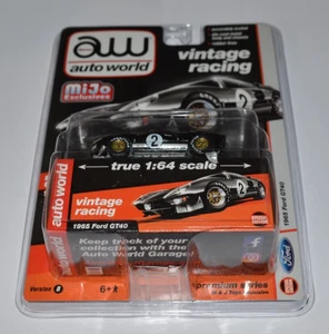 AW AUTO WORLD VINTAGE RACING 1965 FORD GT40 MIJO EXCLUSIVE  1/64 SCALE - Picture 1 of 2