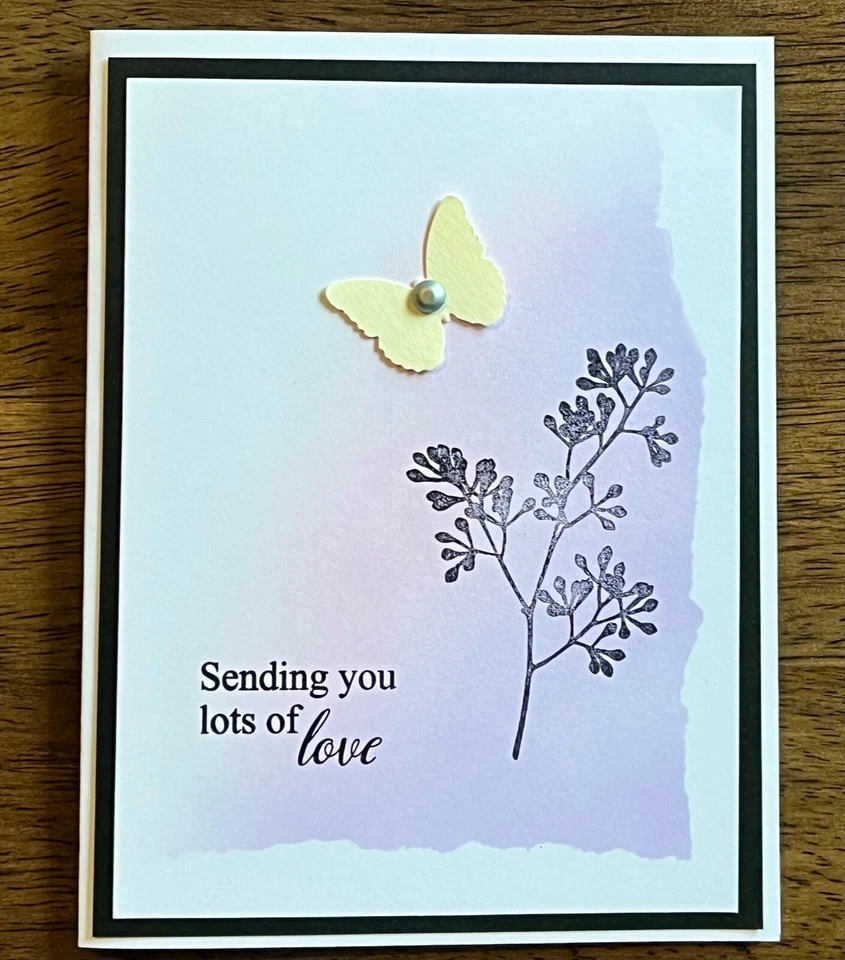 Handmade Sympathy Greeting Card~Stamped~Sending you Lots of Love - Image 1 of 1
