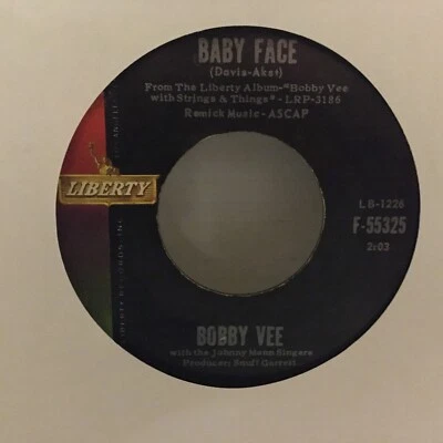 Bobby Vee   45  – How Many Tears / Baby Face 1961 - Image 1 of 2