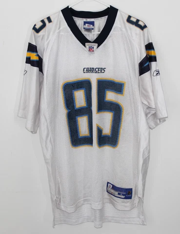 Antonio Gates Chargers Vintage Reebok On Field Mesh Jersey White Men's Large Cover