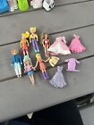 Polly Pocket  rubber clothes outfits figures Mixed Lot