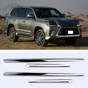Apto para 2016-2021 LEXUS LX570 ABS cromo puerta lateral cuerpo tiras de moldeo 4 piezas - Imagen 1 de 5