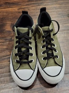 Army Green Hightop Chuck Taylor All Star Converse Kids Sz5, Womens 6.5  - Picture 1 of 7