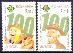 Rumanía 2007 MNH 2v, Centenario del Scouting, Scout, Europa, C.E.P.T - Imagen 1 de 1