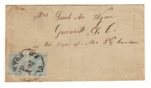 Confederate States of America Scott # 6 Pair 1862 Charleston - Picture 1 of 4