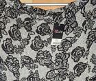 Black and white lace-style print BNWT skirt size 18 Yours Clothing elasticated