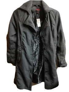 Yoki Women's Gray Lightweight Jacket Zip Pockets Belt size M #S5 - Picture 1 of 4