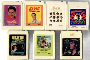 Collection of 7 Elvis Presley Stereo 8-Track Tapes 1961-1981 - Picture 1 of 2