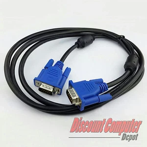 Kabel VGA do komputera Dell Optiplex zasilacz PC LCD niebieski kabel wyświetlacz - Zdjęcie 1 z 2