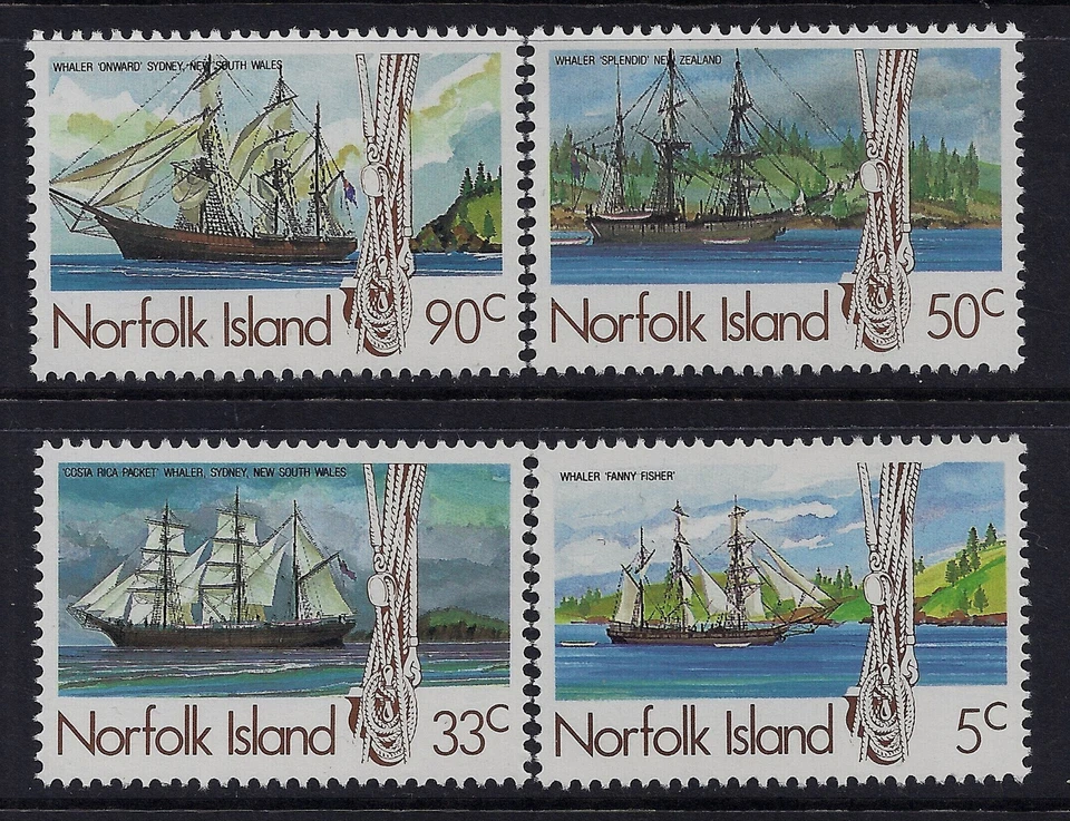 Norfolk 1985 barcos balleneros parte I juego de 4 finos como nuevos MNH/MUH Foto 1 de 1