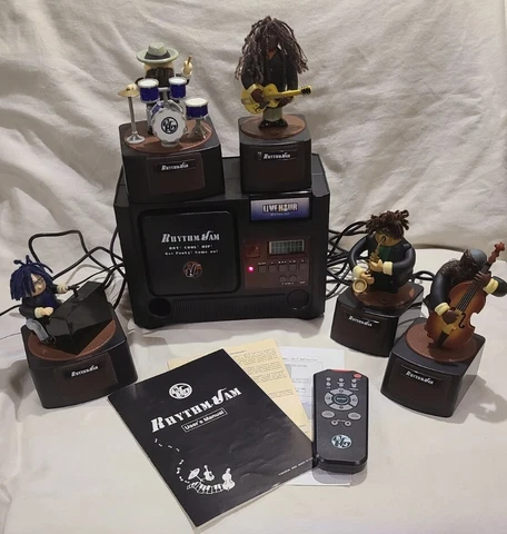 ALARM CLOCK Rhythm Jam Band Bandai Jazz Piano Guitar Drums Horn Bass Rare Cover