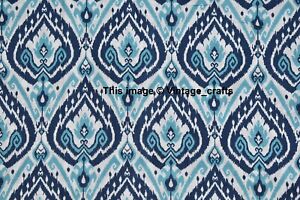 Indian Hand Block Print Cotton Fabric Floral Whate & Blue 10 Yard Boho Craft