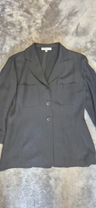 Gerard Darel Ladies Black Blouse Top Size 12 (40) Button Up Collared - Picture 1 of 7