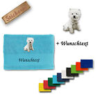 Westi Handtuch Duschtuch West Highland White Terrier M1 Stickerei + Wunschtext
