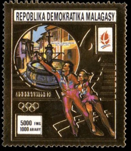 Madagascar 1990 Perf. olympics games of albertville 1992 - 1990 full N° 1262-12 - Picture 1 of 4