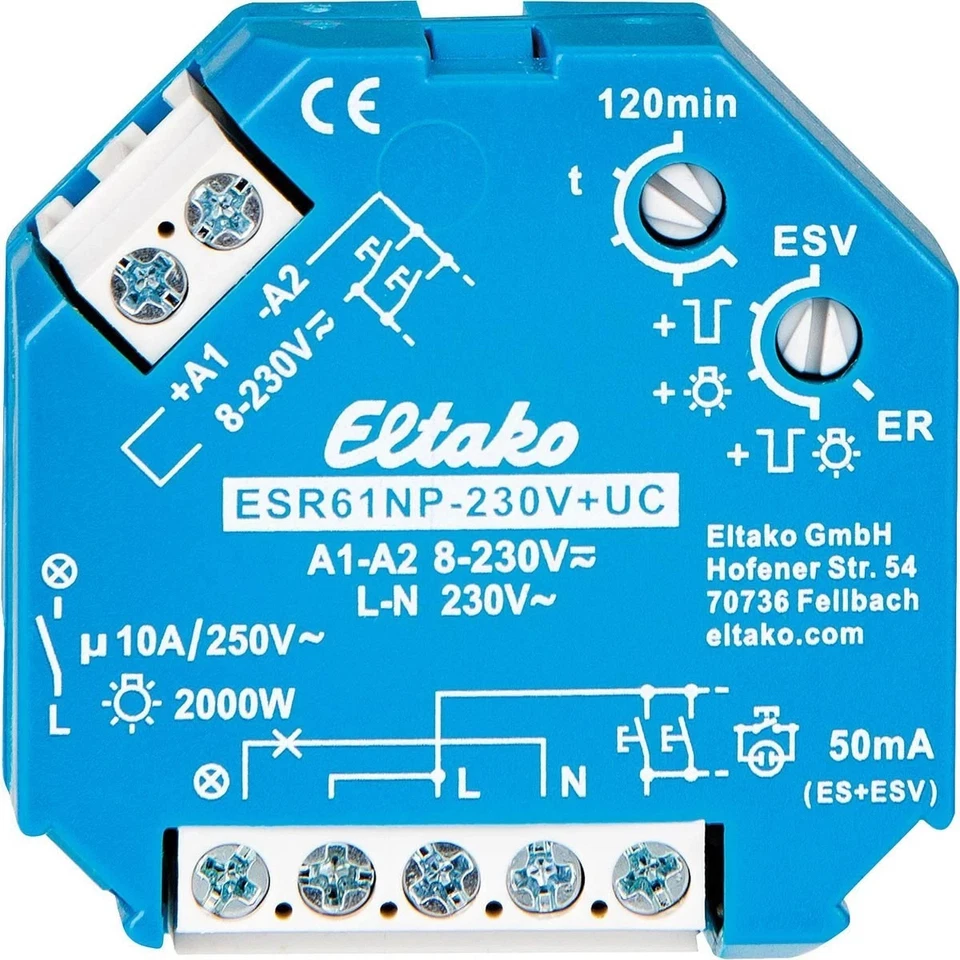 Eltako Stromstoßschalter ESR61NP-230V+UC Nicht Pot.frei 61100001