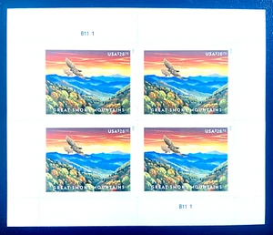 Soco Stamps -US Scott #5752 Great Smokey Mountains Sheet of 4 Mint Never HInged - Picture 1 of 1