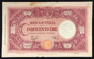 500 LIRE grande C fascio 31 03 1943 piccole mancanze marginali R2 RR LOTTO 2440 - Picture 1 of 2