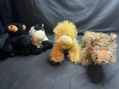 Ganz Webkinz Cow, Lioness, Cheetah, Bear Plush Stuffed Toy Lot Of 4 No Codes - Image 1 of 4