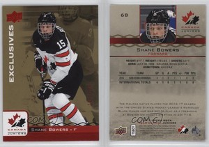 2017 Upper Deck Team Canada Juniors Exclusives Red /199 Shane Bowers #68