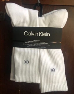 CK Crew HERREN Socken Kissen 5 Paar WEISS Größe 7-12 weiß Calvin Klein NEU - Bild 1 von 2