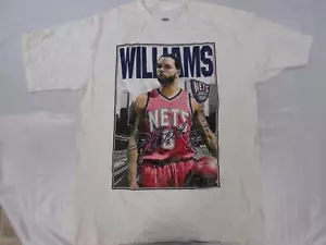 New Deron Williams Brooklyn Nets Basketball Mens Size L Large White Shirt - Picture 1 of 2