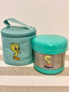 PAMPERS Baby Looney Tunes Tweety Stainless Steel Thermal Foodpot with Carry Bag - Picture 1 of 12