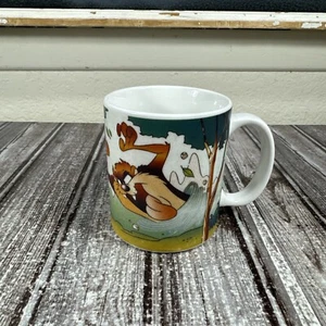 Vintage 1994 Looney Tunes Coffee Mug Aries Horoscope Sun Signs Tasmanian Devil - Picture 1 of 6
