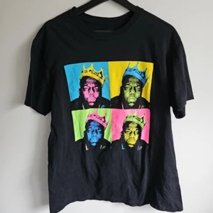 The Notorious B.I.G. Black/Multicolor Size Large Short Sleeve Shirt - Picture 1 of 7