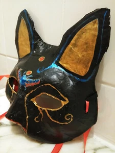 Egyptian Cat Masquerade Mask. Paper mache Egyption cat mask Animal Mask Original - Picture 1 of 8