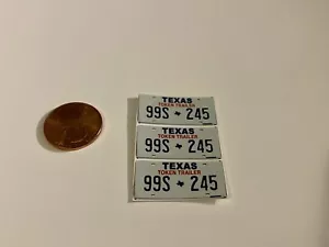 Calcomanías de matrícula de remolque token de Texas escala 1/10 para tu auto o camión de pasajeros - Imagen 1 de 2