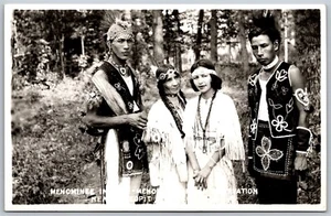 Foto postal real de colección Neopit Wisconsin Menominee reserva india RPPC - Imagen 1 de 2